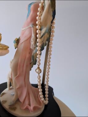 Vintage Glass Pearl Strand Necklace